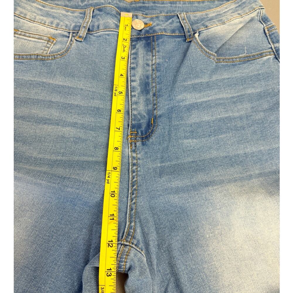 NWOT Light Wash Wide Leg Jeans Womens Size Large Stretch Denim - Picture 7 of 8